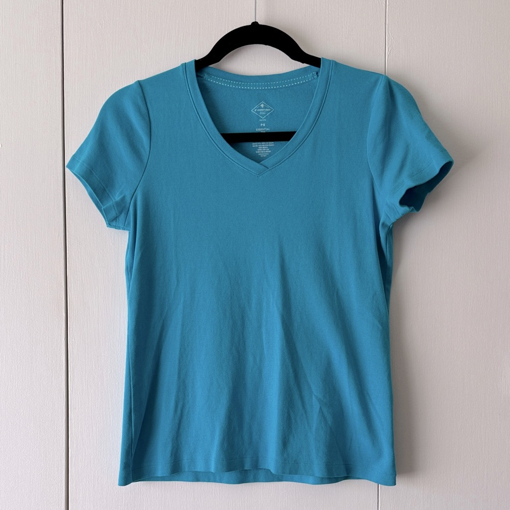 St John’s Bay Essential Tee Sz PS - Aqua